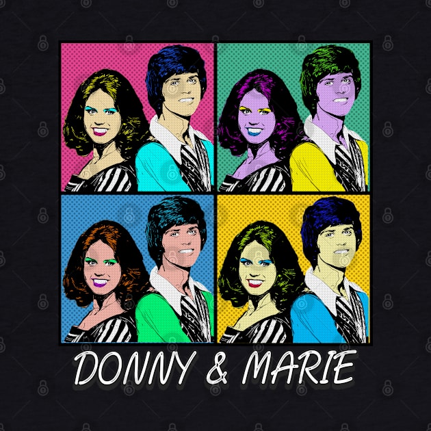 Donny and Marie Osmond 80s Pop Art Style by ArtGaul